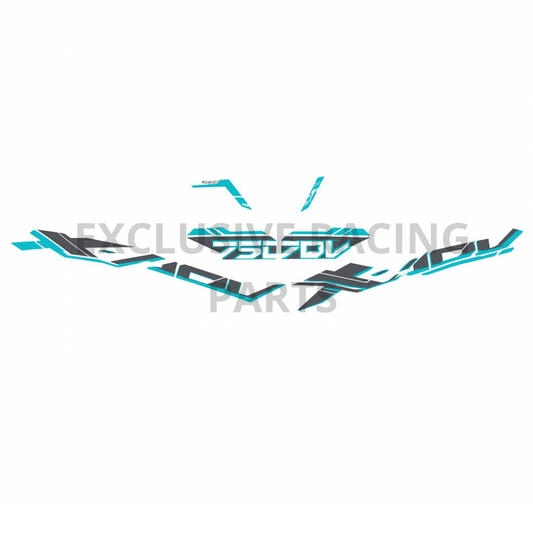 Stickerset Honda X-ADV 750 2025 – Zilver/Mint Edition