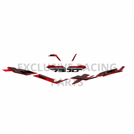 Stickerset Honda X-ADV 750 2025 – Zilver/Rood Design