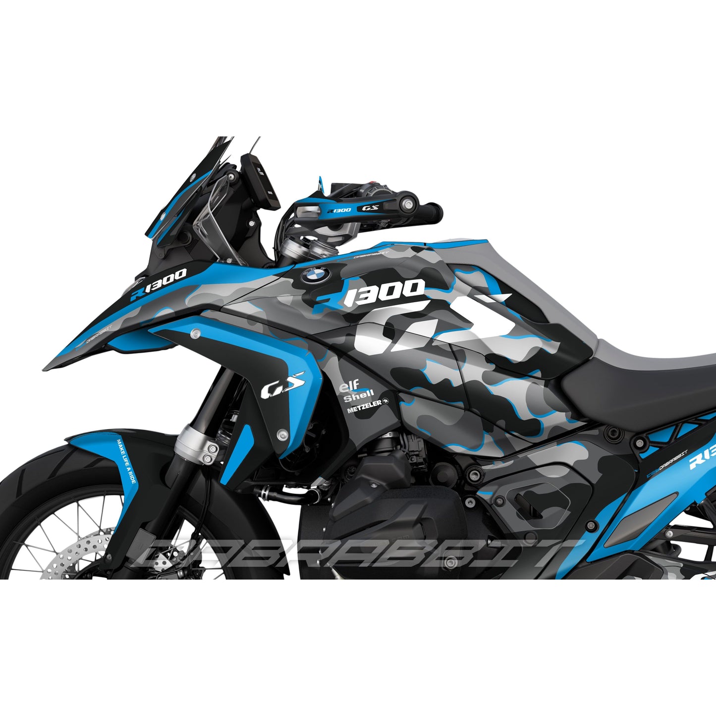 BMW R1300GS stickerset pack camoblue