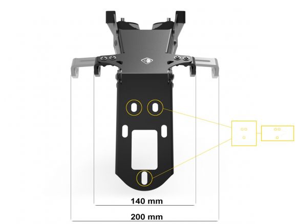 DUCABIKE ADJUSTABLE LICENCE PLATE HOLDER DUCATI MULTISTRADA V4 / S / RS 2021-2024