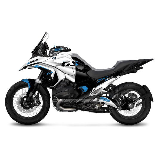 BMW R1300GS stickerset pack wit-blue