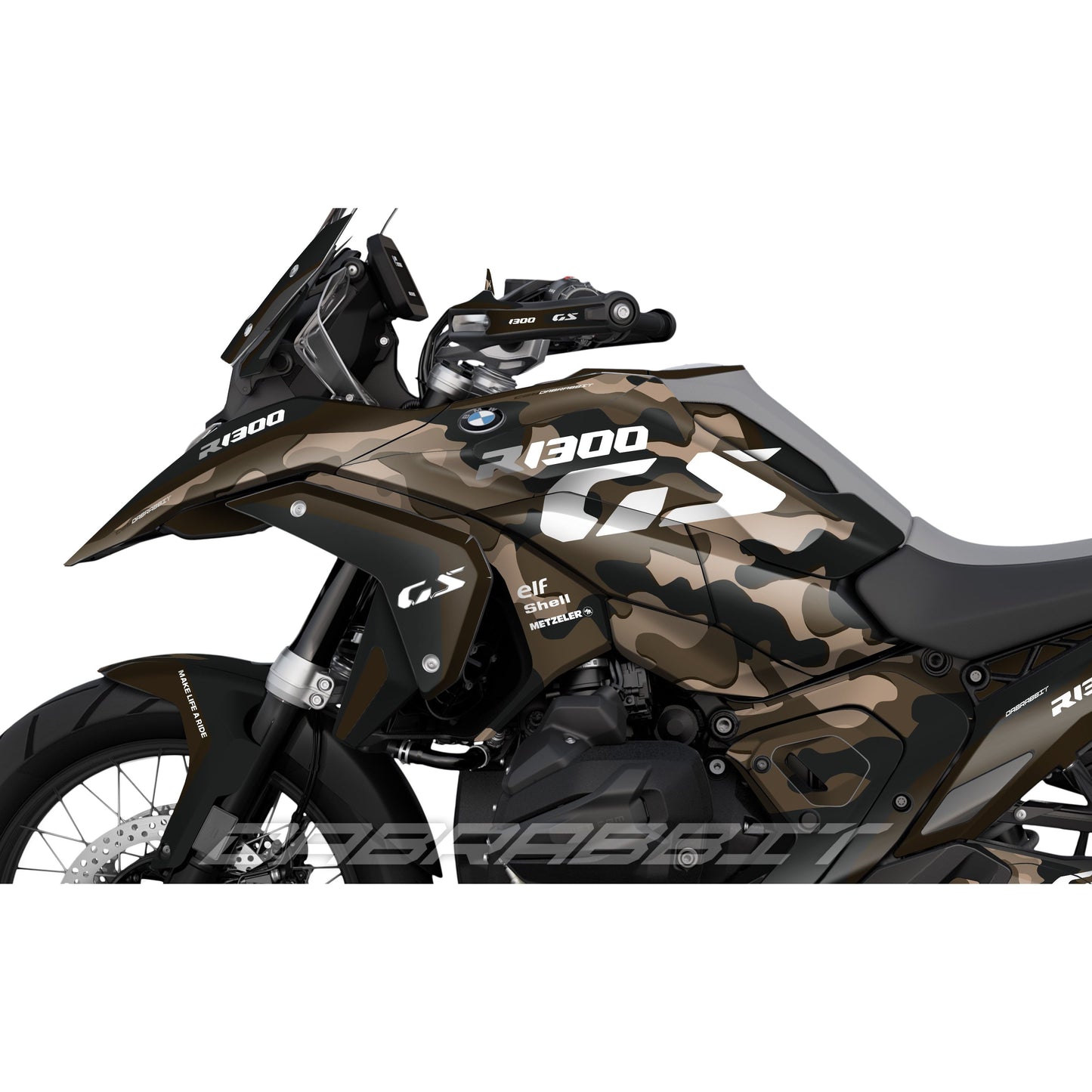 BMW R1300GS stickerset pack camobruin