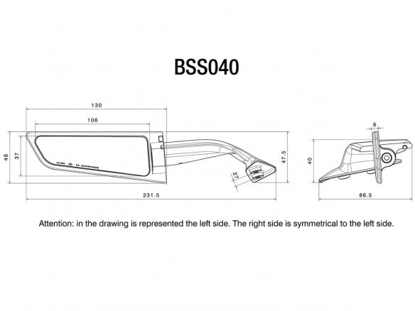 RIZOMA PAIR OF REAR VIEW MIRRORS STEALTH DUCATI PANIGALE V4 2018-2022